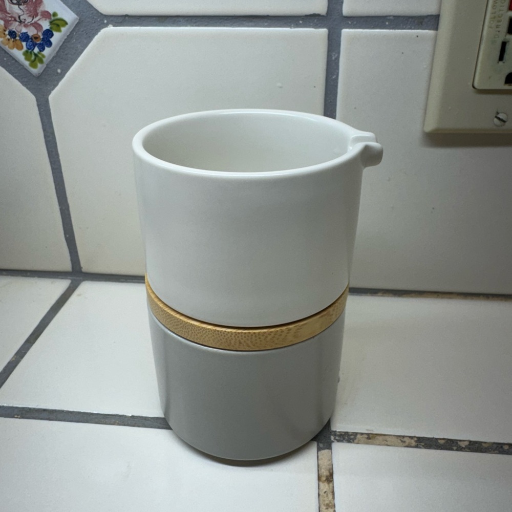 Nespresso Barista Collection Stoneware Pitcher and Sugar Bowl Stacking Set